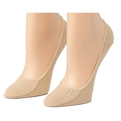 Image of Ladies 4 Pairs Nude Invisible Socks Shoe Liners 7