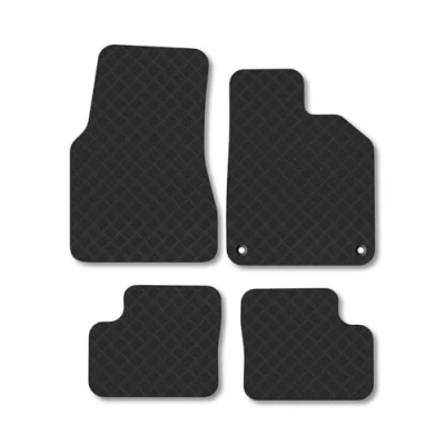 Image of Rubber Car Mats Compatible with Renault Twingo (2014+) Tailored Fit Floor Set Accessory Custom Anti Slip Backing Heavy Duty Waterproof Easy Clean Durable All Weather Full Coverage