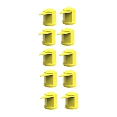 Image of DUSTITE LONG REACH WHEEL NUT INDICATOR COVER CAP YELLOW 30MM x10