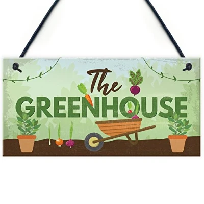 Image of RED OCEAN The Greenhouse Plaque Garden Shed SummerHouse Sign Dad Grandad Mum Nan Birthday Gift