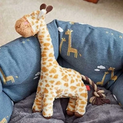 Image of Zoon Junior Giraffe Soft Plush Squeaky Dog Puppy Toy