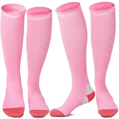 Image of CAMBIVO Compression Socks, Light Pink, XXL