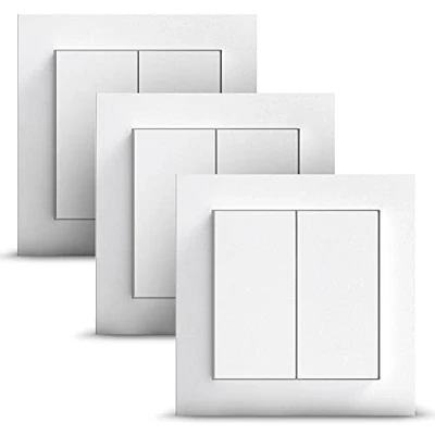 Image of GIRA + Senic Friends of Hue Smart Switch Made in Germany Compatible with Philips No Batteries, Charging Wireless Homekit Light 3 Dimmer Switches White