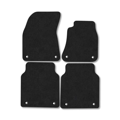 Image of Car Mats Compatible with Audi A8 Lwb (2010 2018) Tailored Fit Black Carpet Floor Set Accessory Custom 4 Pieces Anti Slip Backing &amp; Binding Trim Edge