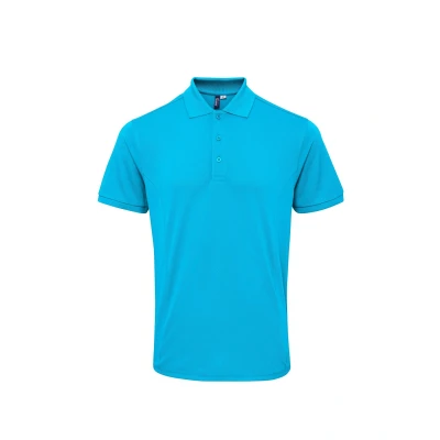 Image of Premier Mens Coolchecker Plus Pique Polo With CoolPlus (Turquoise) Size 3XL