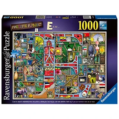 Image of Ravensburger Colin Thompson Awesome Alphabet E 1000 Piece Jigsaw Puzzle for Adults &amp; Kids Age 12 and Up