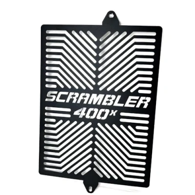 Image of Radiator Grille Guard Cover Protector Compatible with For Triumph Scrambler 400X 2024 Motorcycle Net Protection (Black)