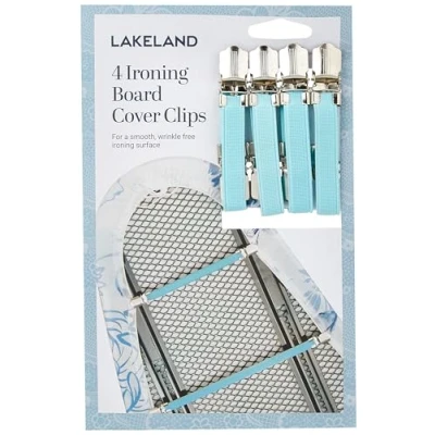 Image of lakeland 4 Ironing Board Clip Covers Holds In Place Wrinkle Free Surface Fits Most Boards