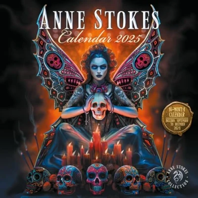 Image of Pyramid International Anne Stokes 2025 Calendar Fantasy Art Masterpieces, 16 Month Planner, Gift for Gothic and Lovers