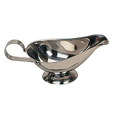 Image of Olympia Gravy Boat 275ml 185X98X65mm Sauce Stainless Steel Catering Restaurant
