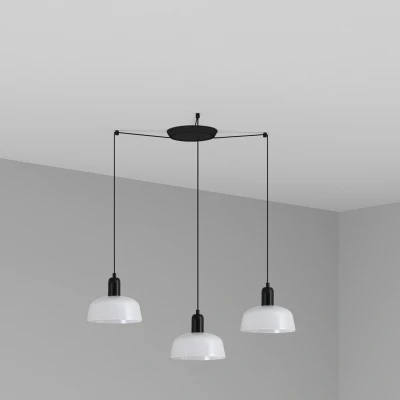 Image of Tatawin Small 3 Light White Cluster Drop Pendant Lamp