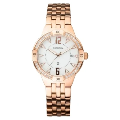 Image of Orphelia Women&#039;s Quartz Watch with White Dial Analogue Display and Silver Stainless Steel