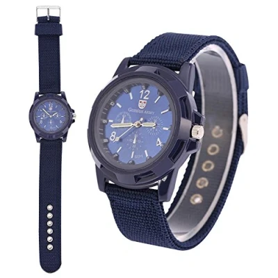 Image of Sonew Digital Watches for Men, Electronic Wristwatch Military Watch Males Army Durable Nylon Band Sport Wrist Watches(Blue)