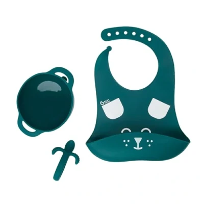Image of Babymoov FIRST&#039;ISY Baby Feeding Set, Silicone weaning 6 12 Months, Blue