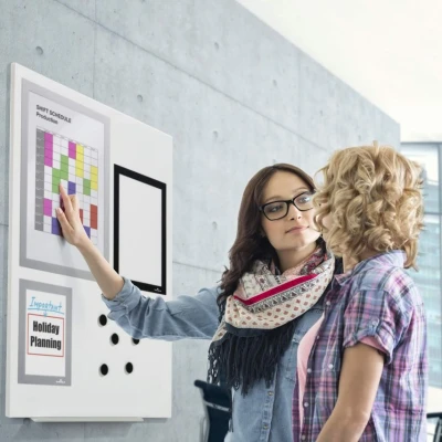 Image of Durable 500110 Duraframe Magnetic Board, Metal Information Display 60 cm x 45 Grey, Small