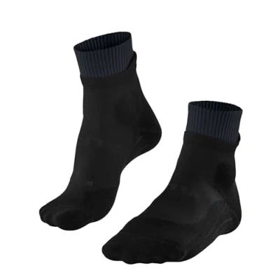 Image of Falke RU Trail Running Socks Men Size 39 41 Black, Moisture Wicking &amp; Cushioned Comfort