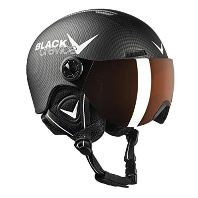Image of Black Crevice Leogang Children&#039;s Visor Helmet, Carbon Matte/White, 52 54 cm