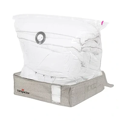 Image of Compactor Semi Rigid Vacuum Box, COVER: POLYESTER + COTTON COMPRESSION BAG : 0.065mm LLPDE NYLON, Warm Grey, Large