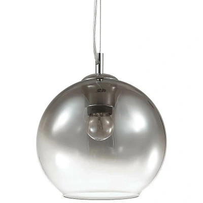 Image of Discovery Fade 1 Light Large Globe Ceiling Pendant Chrome, E27