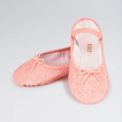 Image of Bloch Sparkle Girls Full Sole Ballet Shoes Pink Width C Size EU 32 UK 13