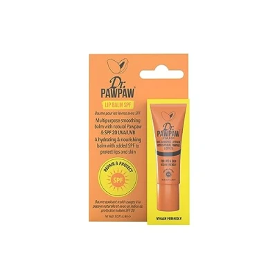 Image of Dr.PAWPAW Multipurpose Lip Balm with SPF 20 Natural Pawpaw, Vegan Friendly, Hydrating and Nourishing for Lips &amp; Skin, 8ml