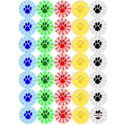 Image of 35 x Pre Cut Dog Paw Cake, Cupcake Toppers/Decorations Edible Wafer Paper