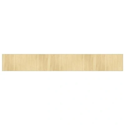 Image of vidaXL Bamboo Floor Rug 70x500cm Natural Light Beige Area Runner, Rectangular Carpet with Anti slip Back for Living Room, Bedroom, and Hallway