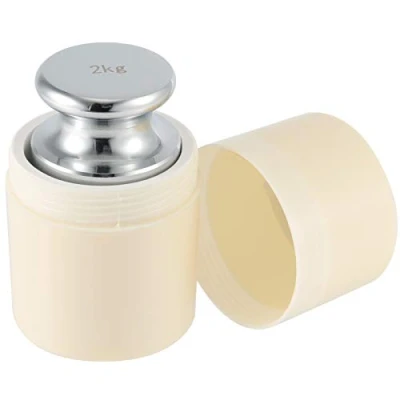 Image of ZEONHAK 2 KG Calibration Weight, Class M1 High Precision Grade Weight for Digital Scale, Steel, Chrome Finish, Silver