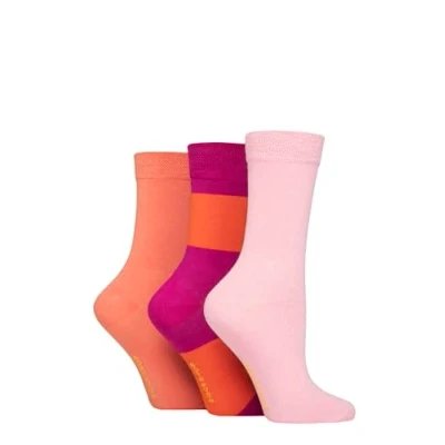 Image of Women&#039;s 3 Pair SOCKSHOP Bamboo Bright Gift Boxed Socks Sex On The Beach 4 8 Ladies