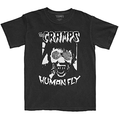 Image of Rockoff Trade The Cramps T Shirt Human Fly Band Logo Official Mens Black S