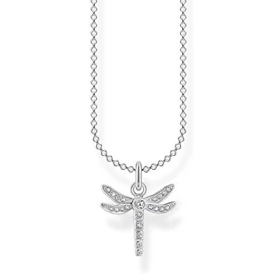Image of Thomas Sabo Sterling Silver Dragonfly Necklace of Length 36 38cm