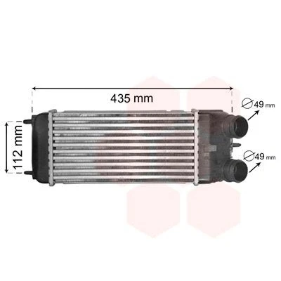 Image of 0384J4, 0384N1 Intercooler VAN WEZEL 09004252 PEUGEOT: 207 Hatchback