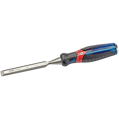 Image of Draper 24404 Expert Bevel Edge Wood Chisel, Soft Grip with &#039;Pound Thru&#039; End Cap, 13mm, 34.5cm x 4.8cm 3.1cm, Blue