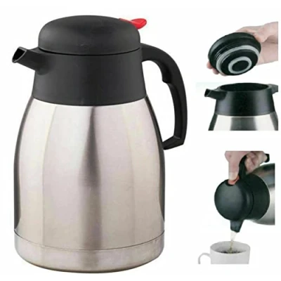 Image of Stainless Steel Double Wall 1.5 LTR Jug Vacuum Thermos Flask Teapot Coffee