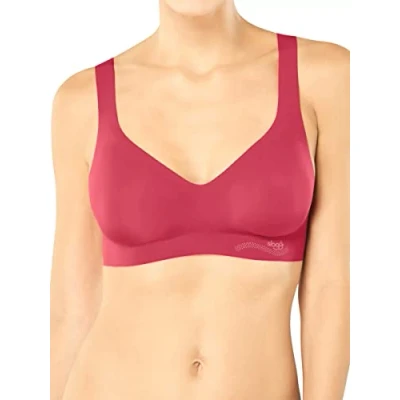 Image of Sloggi Ladies Undershirt Zero Feel Bralette X, Red (Raspberry Wine 1801), S