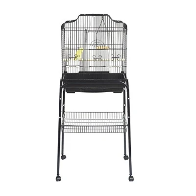 Image of LIBERTA SIAM BUDGIE CANARY FINCH BLACK BIRD CAGE WITH C1 STAND