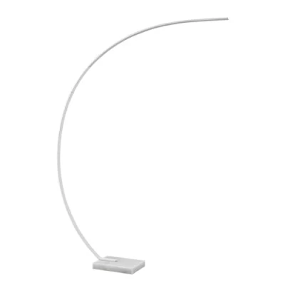 Image of Lindby LED arc floor lamp Kendra, white, aluminium, height 180cm