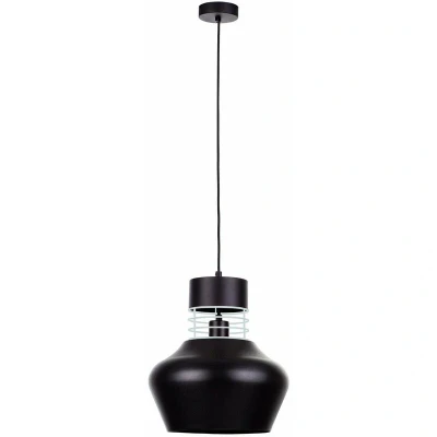 Image of Moyo Dome Pendant Ceiling Light Matt Black, 29cm, 1x E27
