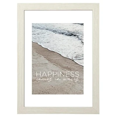 Image of Hama &quot;Waves Picture Frame 40 x 50 cm (Wooden Frame, Portrait Format, Landscape for Hanging, Standing, Hanging Device, Size cm) Birch