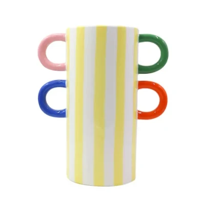 Image of Que Rico Rayas Bailarinas Yellow Elisa Vase