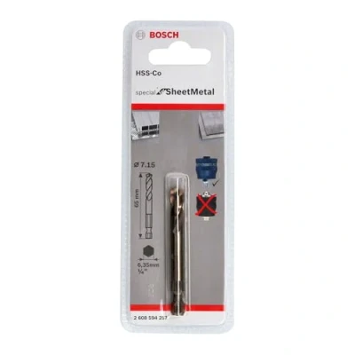 Image of Bosch Accessories 1x Pilot Drill Bit Plus HSS Co (Socket Hexagonal Shank, 7.15 x 85 mm, Accessory Hole Saw)
