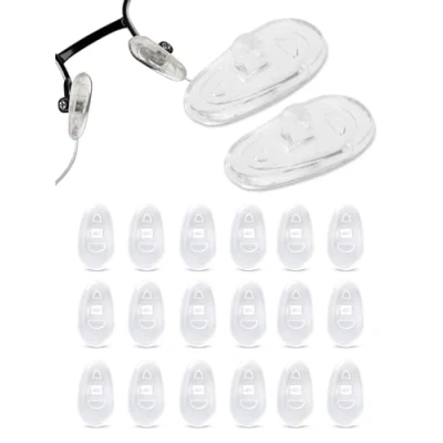 Image of Premium Grade Soft Silicone Nosepads Tear Drop “A Shaped Push Click or Screw In Nose Pads 4 Different Sizes, 11mm, 13mm 15mm, 17mm. Qty for sunglasses eyeglasses By Sports World Vision
