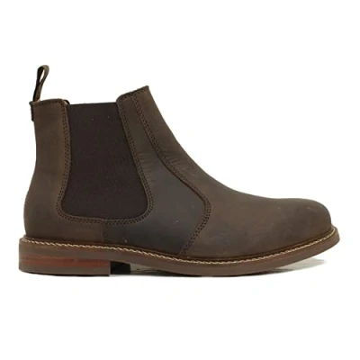 Image of Loake Davy BROWN Oiled NUBUCK Leather Mens Pull On Chelsea Boots 9