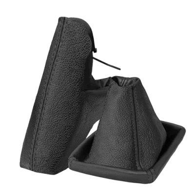 Image of Gear Stick Gaiter Handbrake Set Compatible with Opel Astra H Year of Manufacture 2004 2010 Genuine Leather