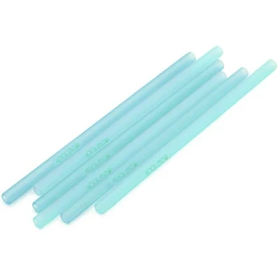 Image of KOOLECO Reusable Silicone Straws (6 Pack) (Aqua)
