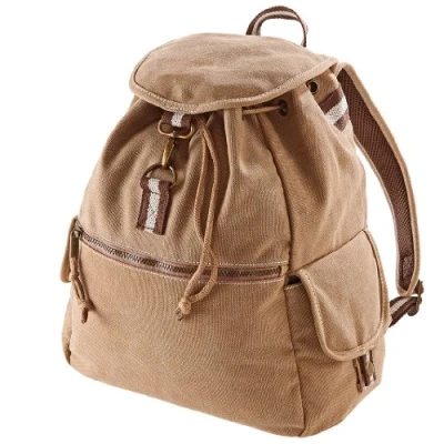Image of Quadra Vintage Canvas Backpack 18 Litres (One Size) (Sahara)