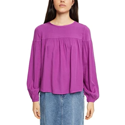 Image of edc by Esprit EASY CARE Blouse, Women&#039;s, Size: XS, Violet