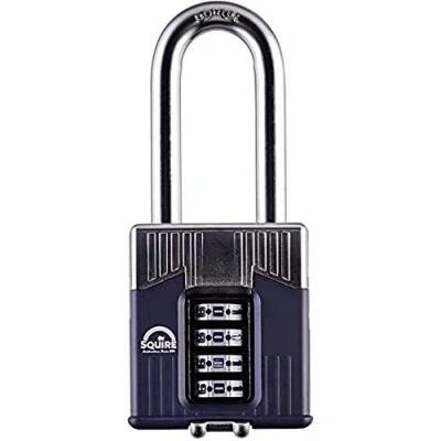 Image of Henry Squire Warrior 4 Wheel Long Shackle Combination Padlock, 55 mm (Length)
