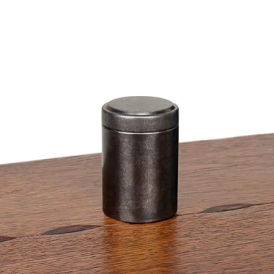 Image of Solid Small Mini Metal Tin Canisters Tea Sugar Container Storage Box Jar (Black)