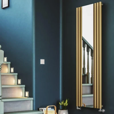 Image of Terma Radiator (Cen./Heating), Steel, Brass, 1800h x 590w (mm) [2854 BTUs t50]